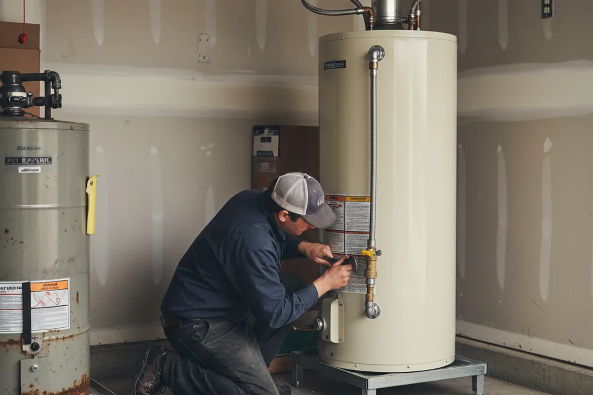 Water heater and shutoff valve replacement in Clawson